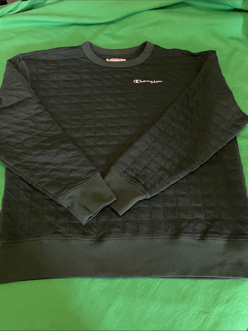 Champion Quilted Crewneck Sweatshirt - Black